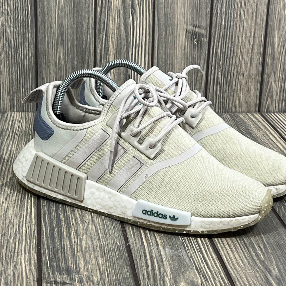 Adidas NMD R1 Sneakers Women 8 Beige Shimmer GW5680 Running Shoes Streetwear